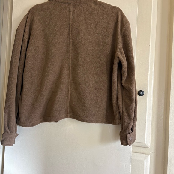 Brixton Bowery Fleece Jacket in Tan - Picture 2 of 5